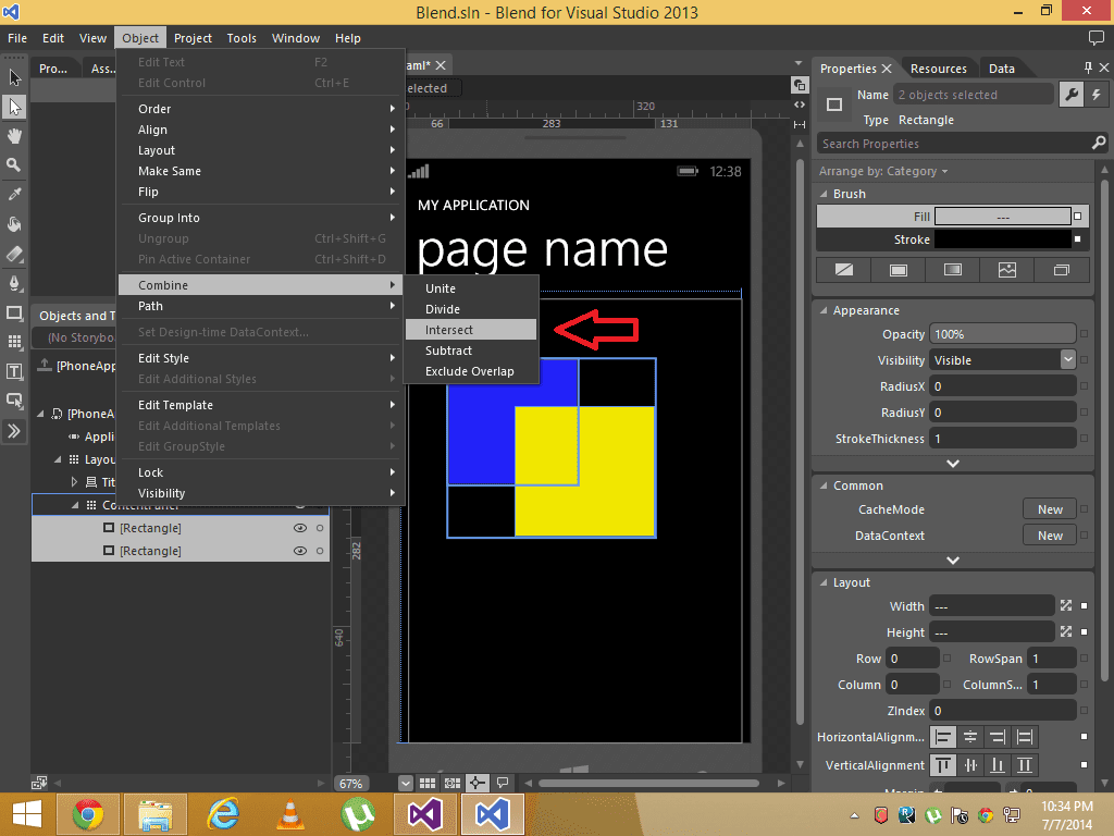 Intersect (Combine Operations)