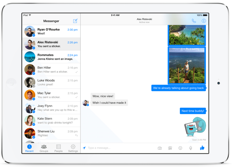 messenger for ipad