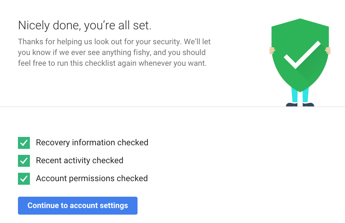 Google Account Checkup