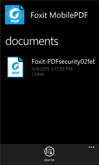 Foxit MobilePDF-Winndows Phone (2)