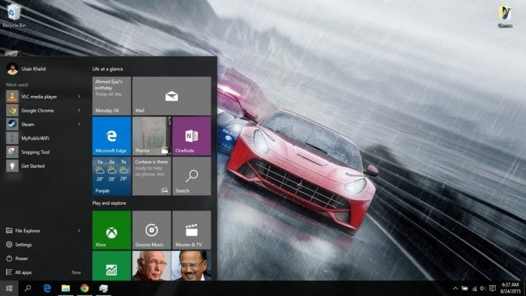 Windows 10 Start