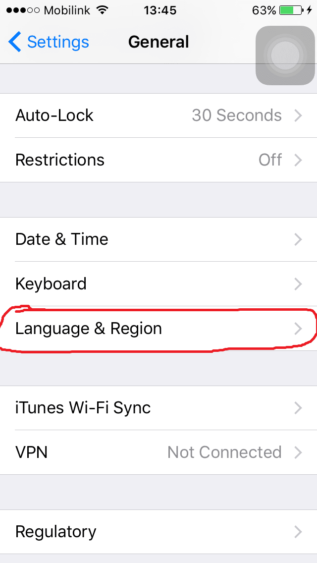 iOS-Language-Region