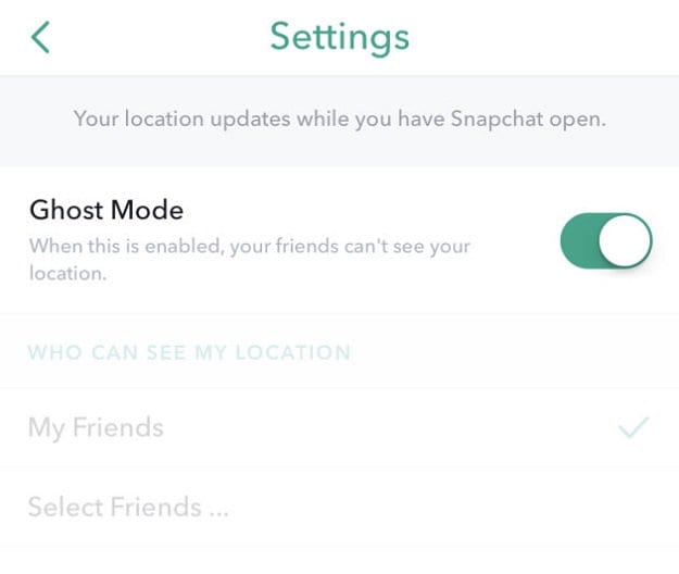 Snapchat Ghost Mode