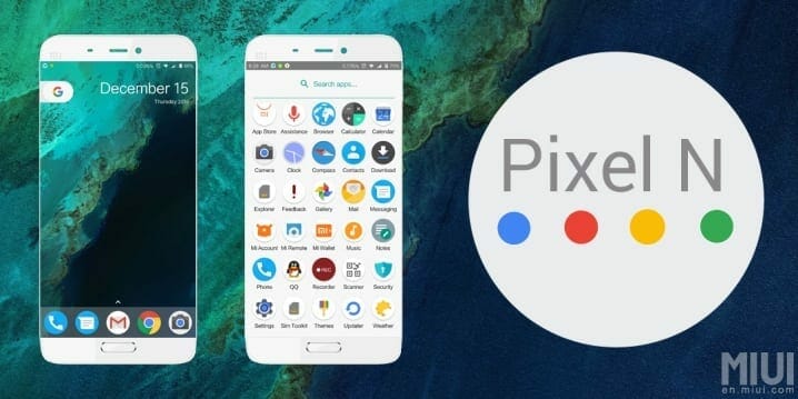 Install Google pixel 2 theme for MIUI 8