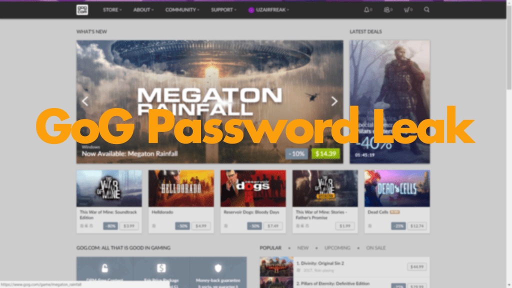 Gog password leak