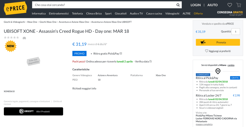 RUMOR: Assassins Creed Rogue HD PS4 and Xbox One Store Listing Spotted 