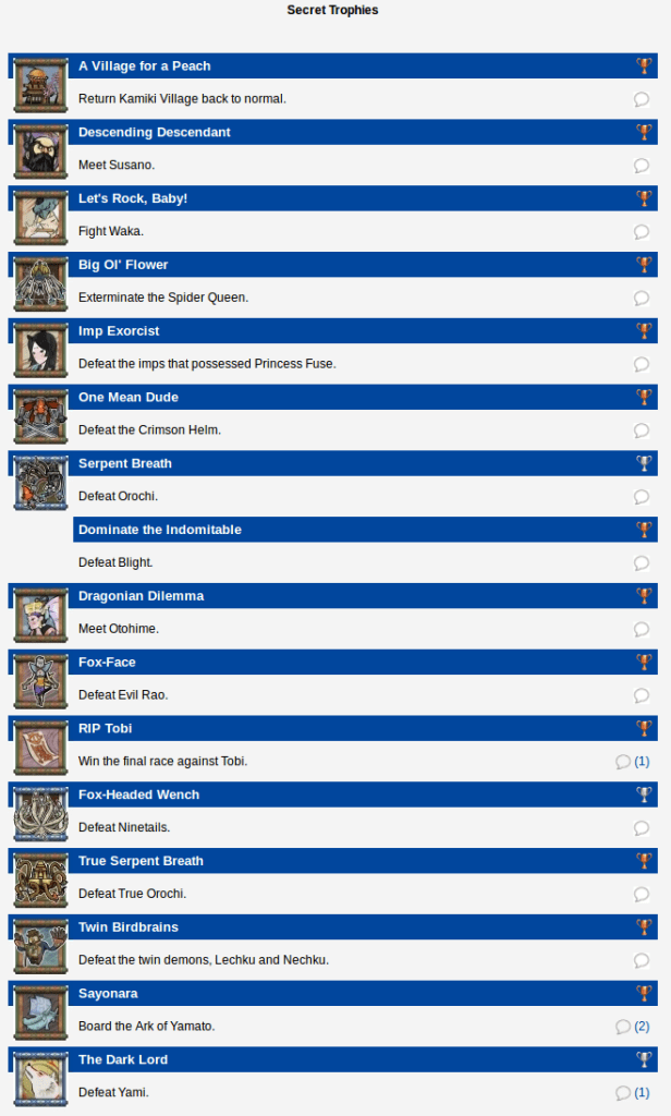 Okami HD PC and Xbox One Achievements