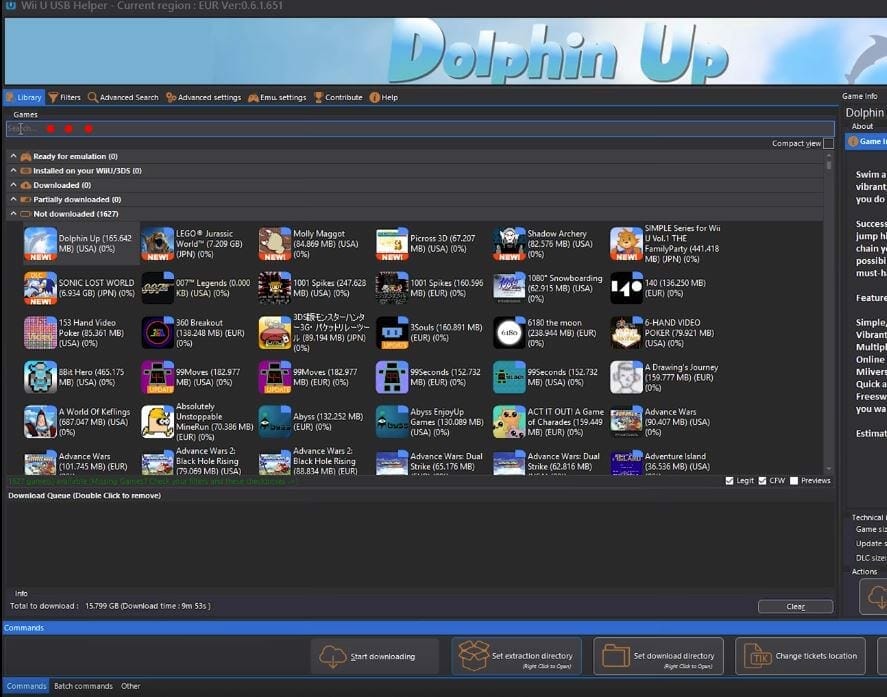 Downloading games with Wii U USB Helper & Cemu 1.7.3d 