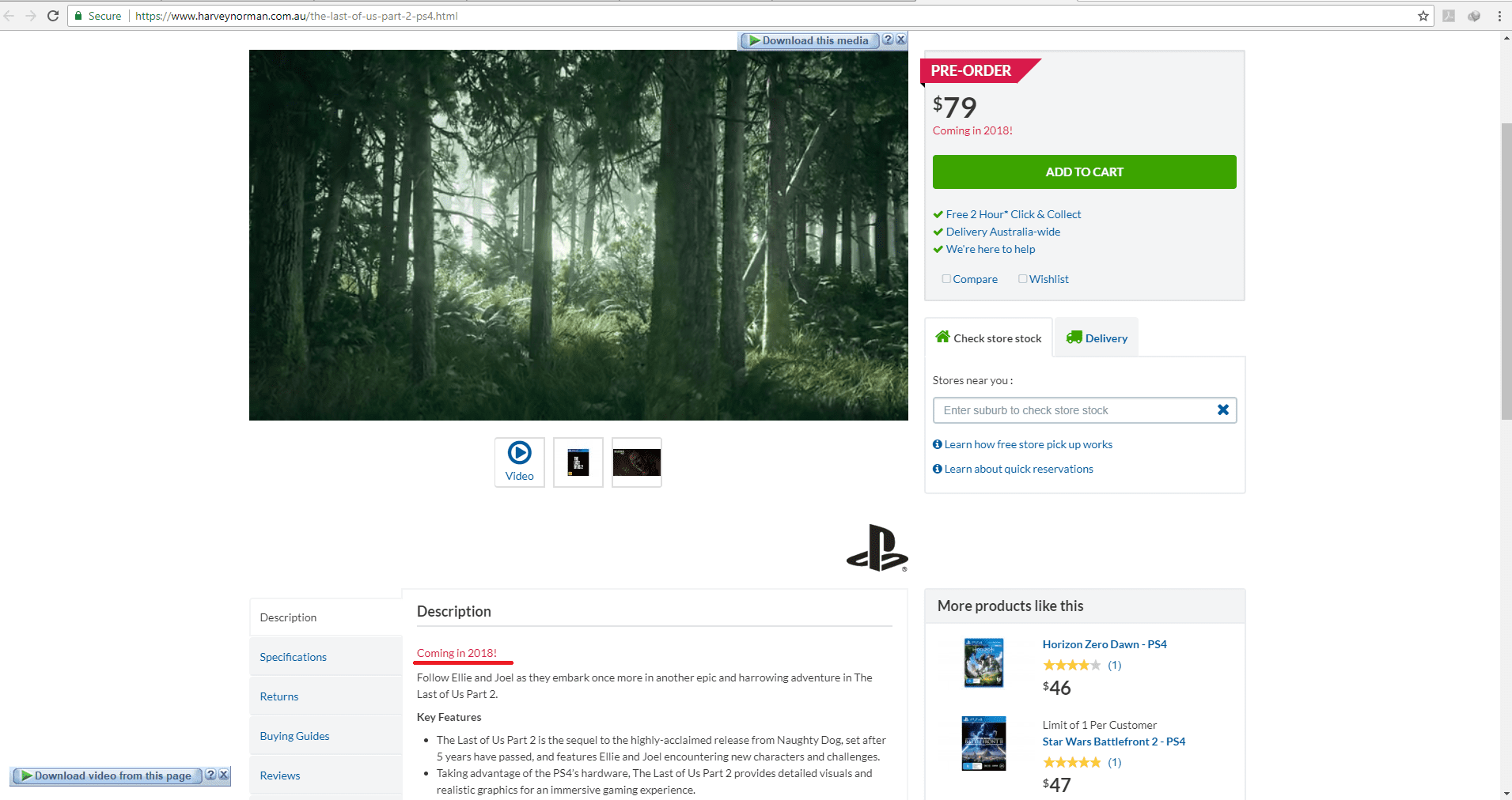 The Last of Us Part 2 Harvey Norman