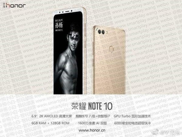 Huawei Honor Note 10 Specifications