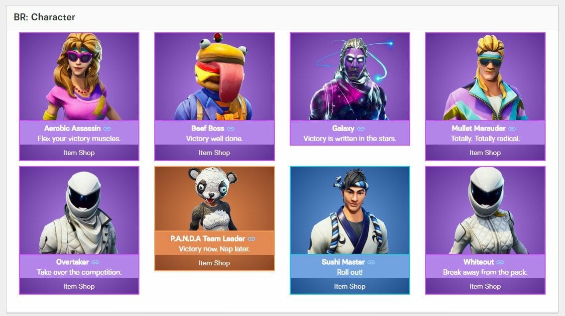 Fortnite Leaked Skins in v5.20