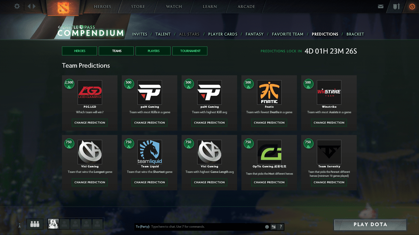 OpenDota Predictions for TI8 (2)