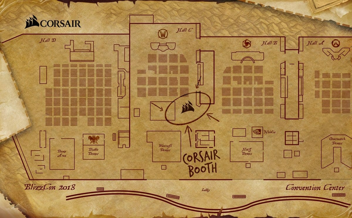 Blizzcon Floor Map from Corsair