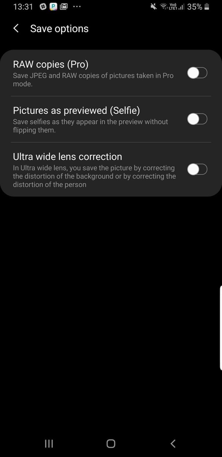 Samsung Galaxy S10 Ultra Wide Camera