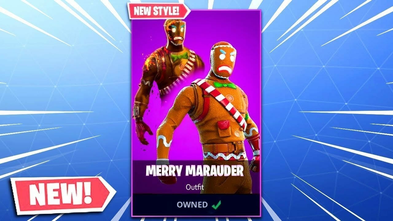 it seems that the toasted merry marauder skin is rolling out of owners of the skin - fortnite og skins images