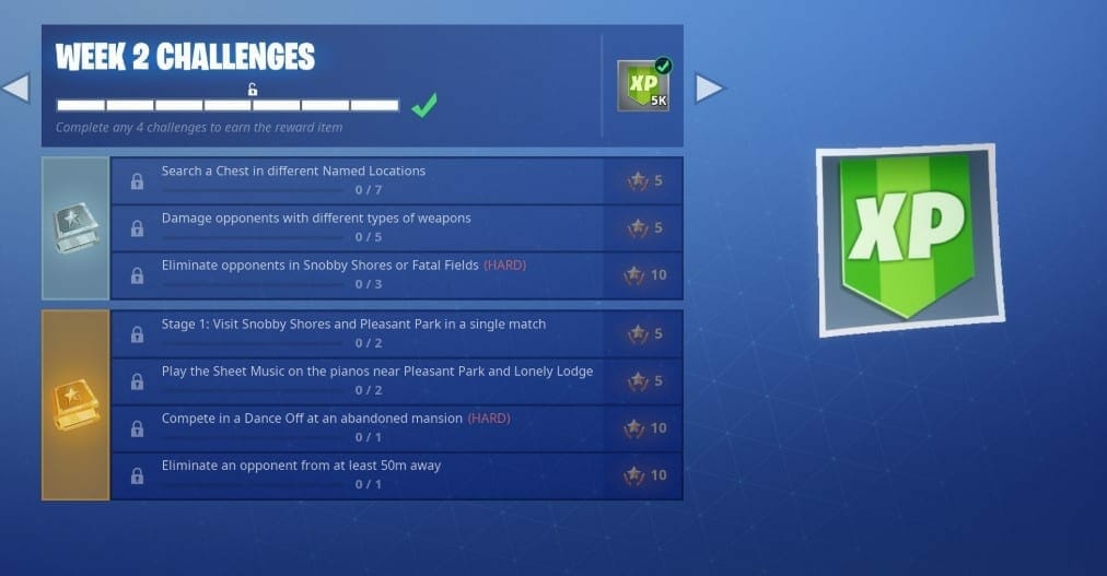 fortnite season 7 week 2 challenges cheat sheet guide - fortnite week 2 cheat sheet season 7