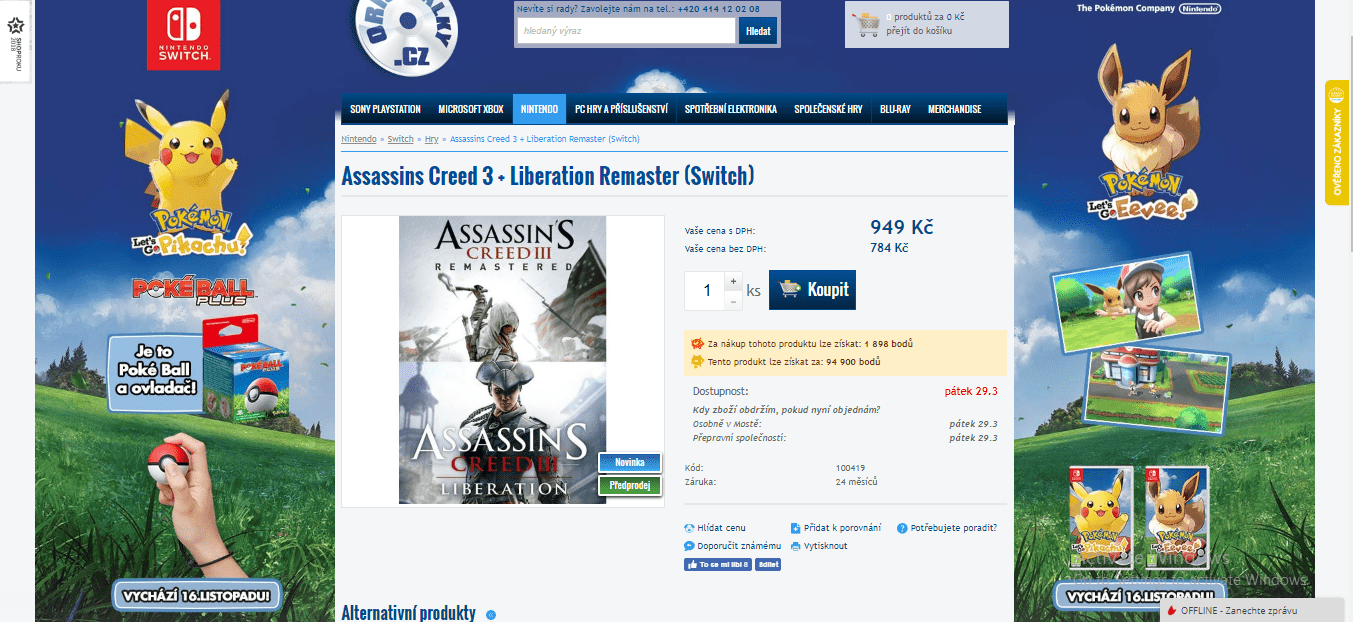 Assassin's Creed 3 + Liberation for Nintendo Switch