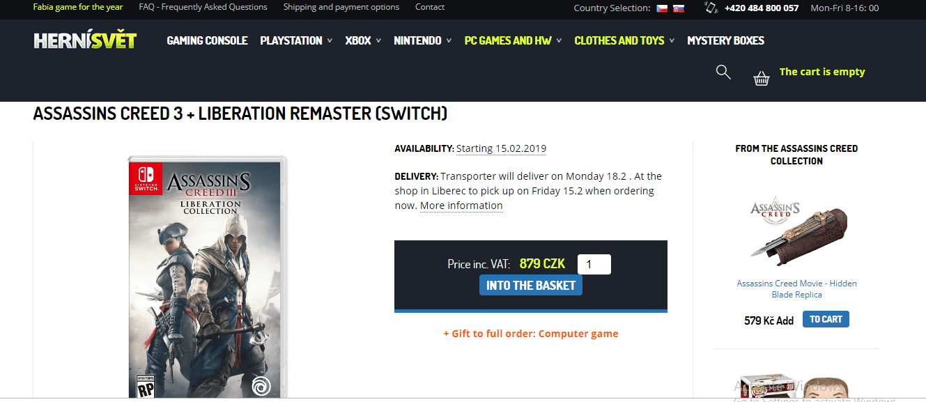 Assassin's Creed 3 + Liberation for Nintendo Switch