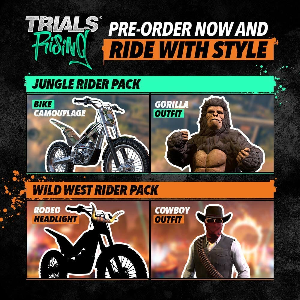 Trials Rising Pre-Order Bonuses