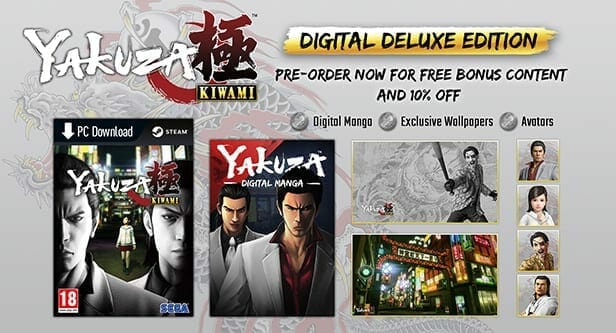 Yakuza Kiwami Pre-Order Bonus for Steam