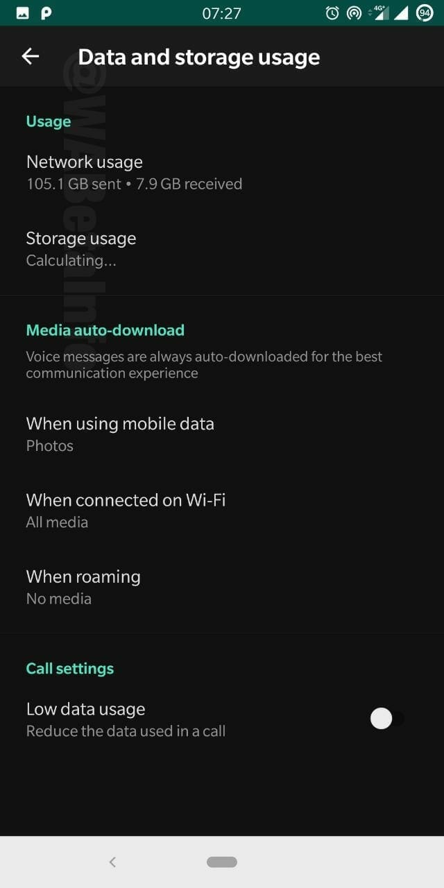 WhatsApp dark mode