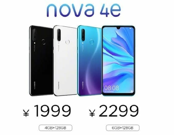 Huawei Nova 4e Specs