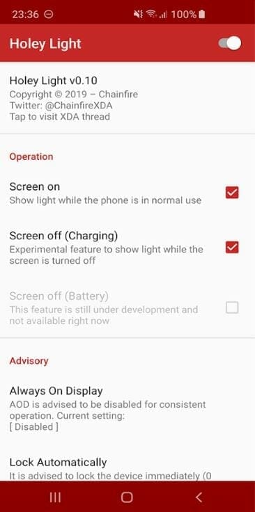 Samsung Galaxy S10 Notification Light 