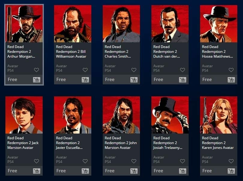 red dead redemption 2 on ps4 store
