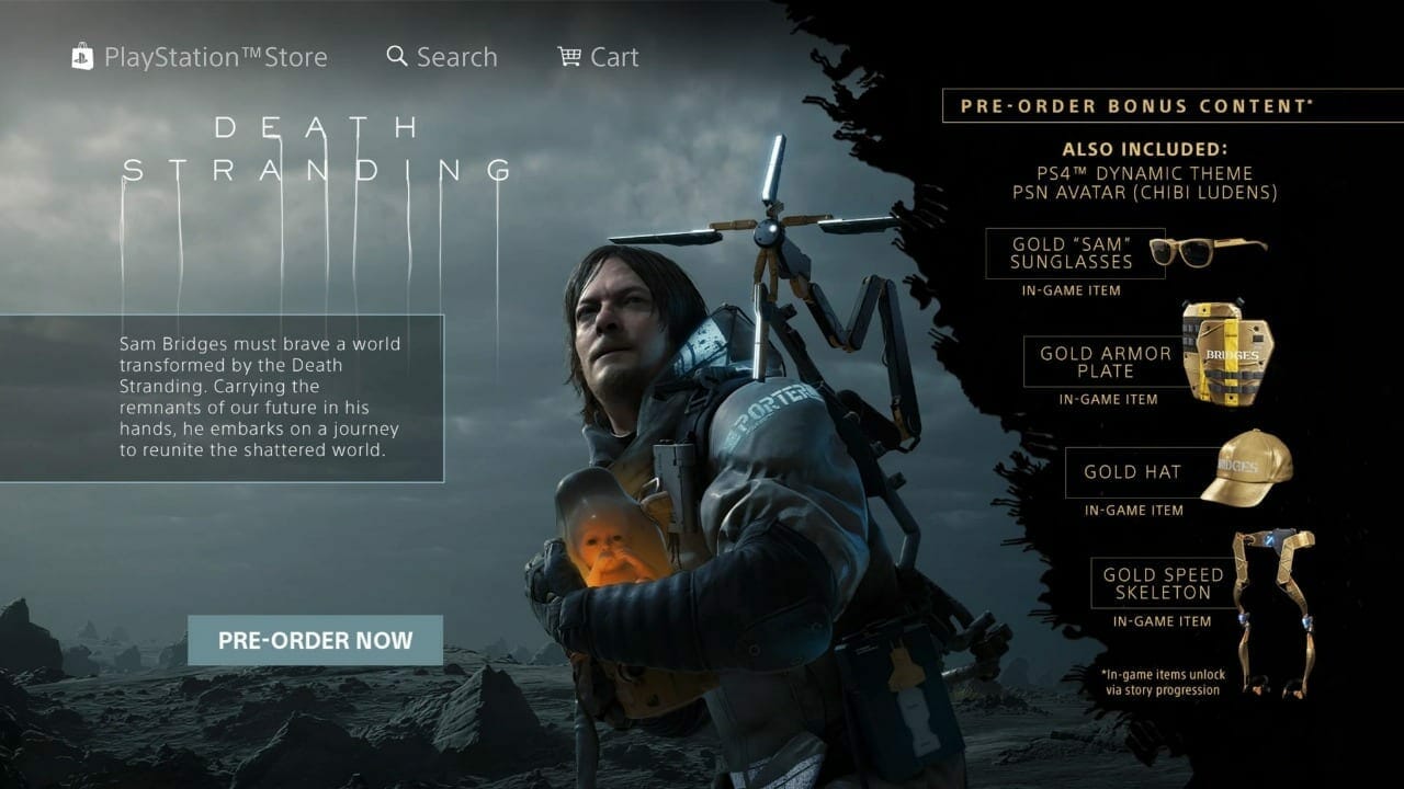 Death Stranding Pre Order bonus