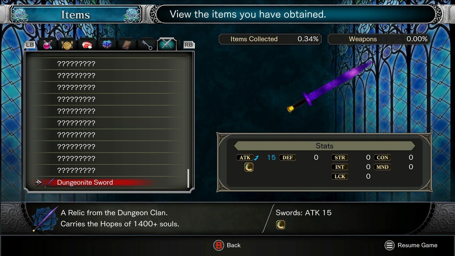 Bloodstained Ritual of The Night Cheat Codes