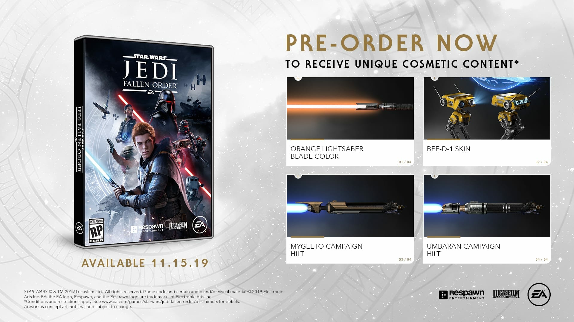 Star Wars Jedi: Fallen Order Pre-Order Bonus