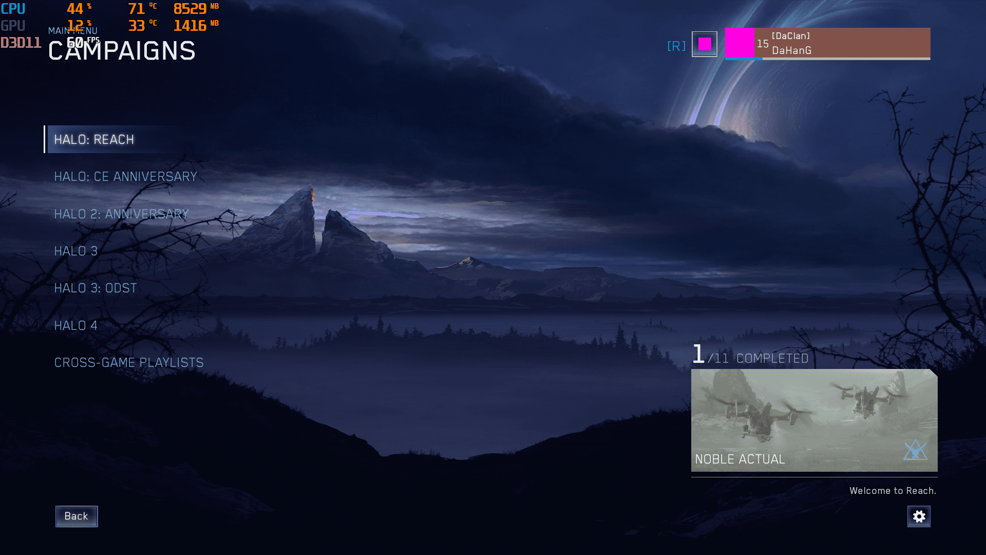 Halo Master Chief Collection PC Settings and All Menu Screenshots