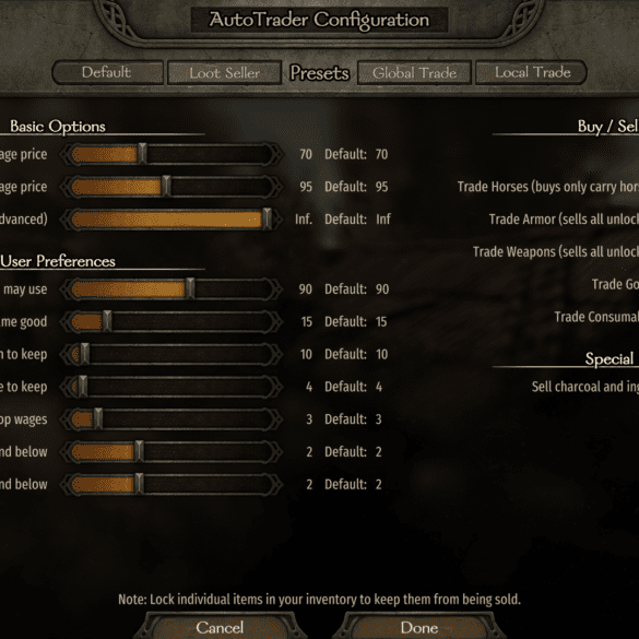 Bannerlord 2 Autotrader Mod