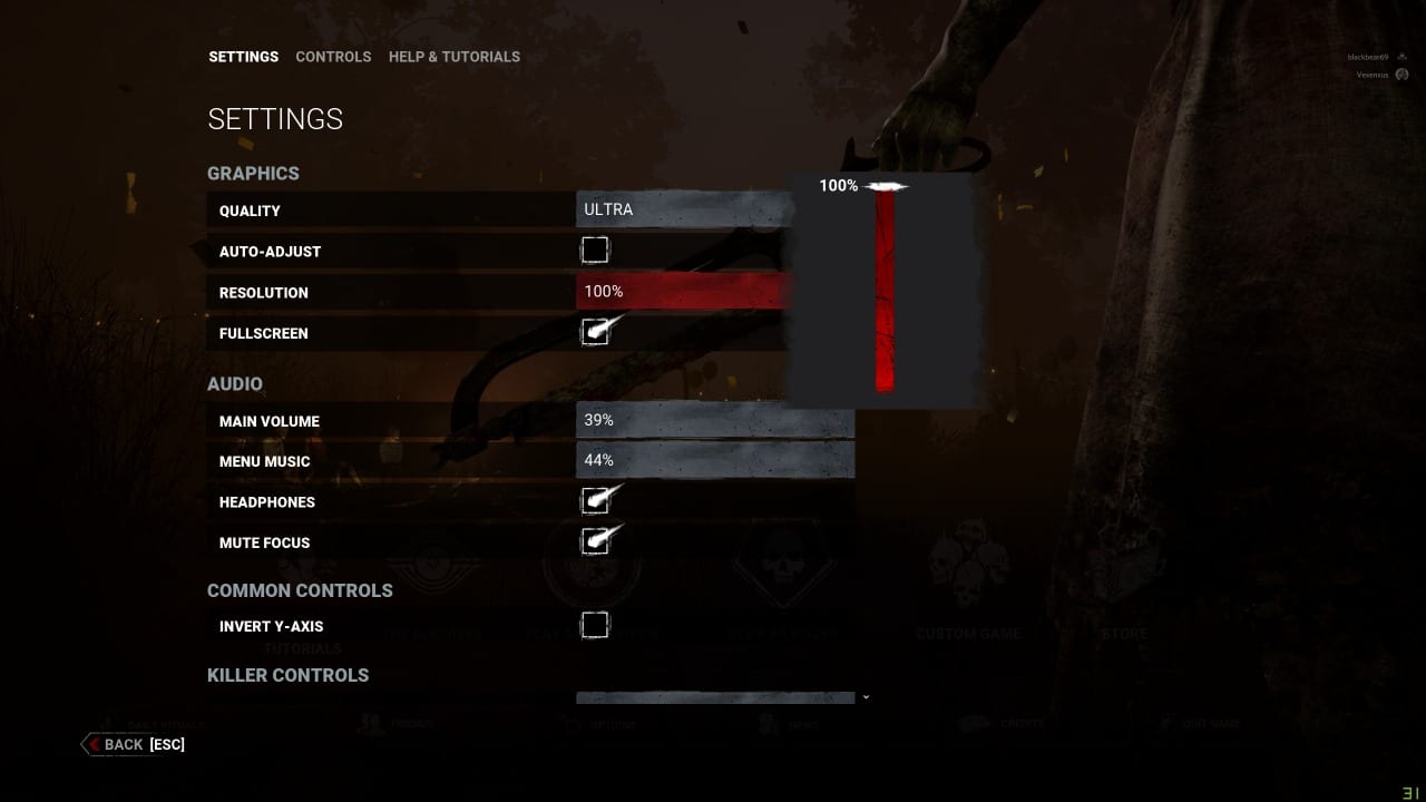 Dead by Daylight resolution issue