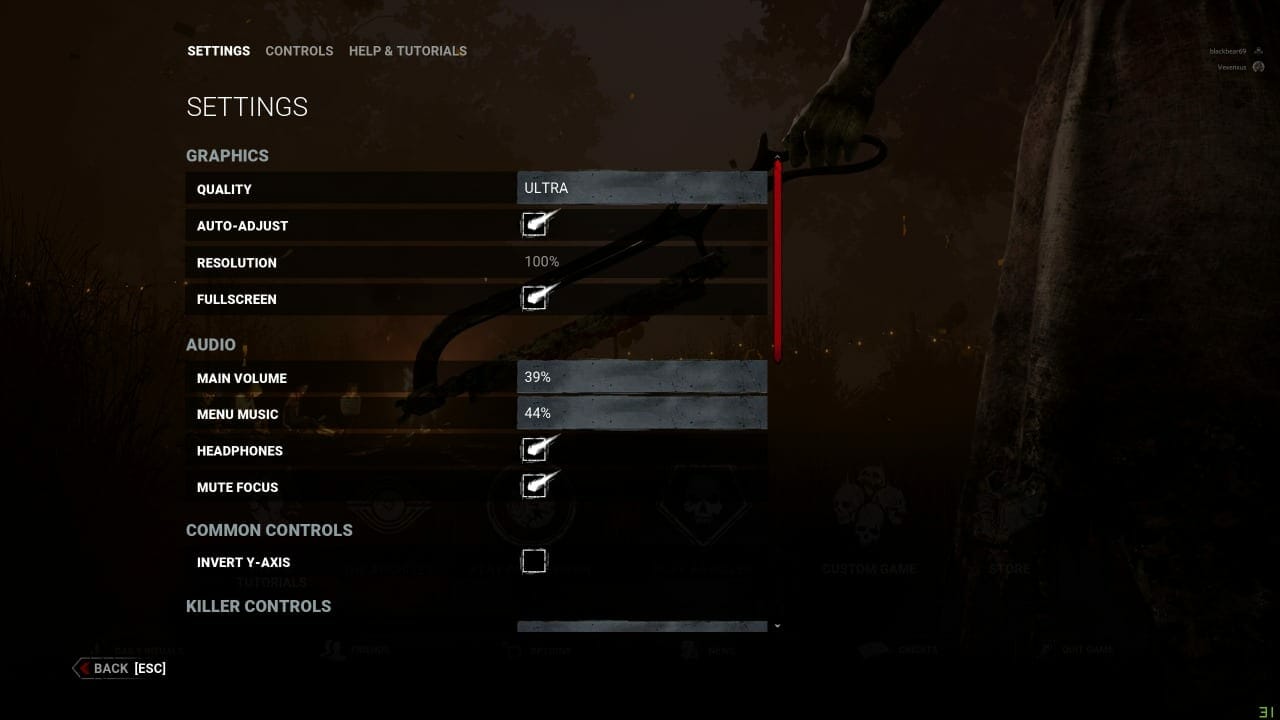 Dead by Daylight resolution issue