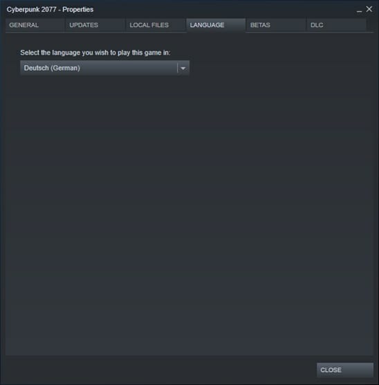 Cyberpunk-2077 Language Change Steam