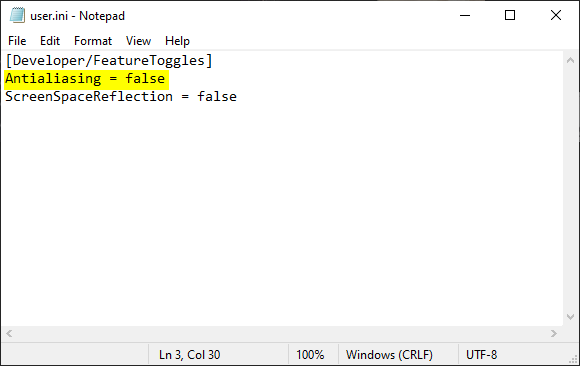 disable cyberpunk 2077 anti-aliasing taa