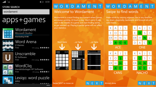 Wordament Screenshots