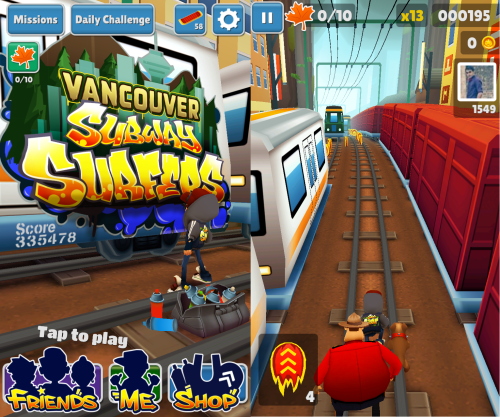 Subway Surfers moblie game features new Vancouver map - Vancouver